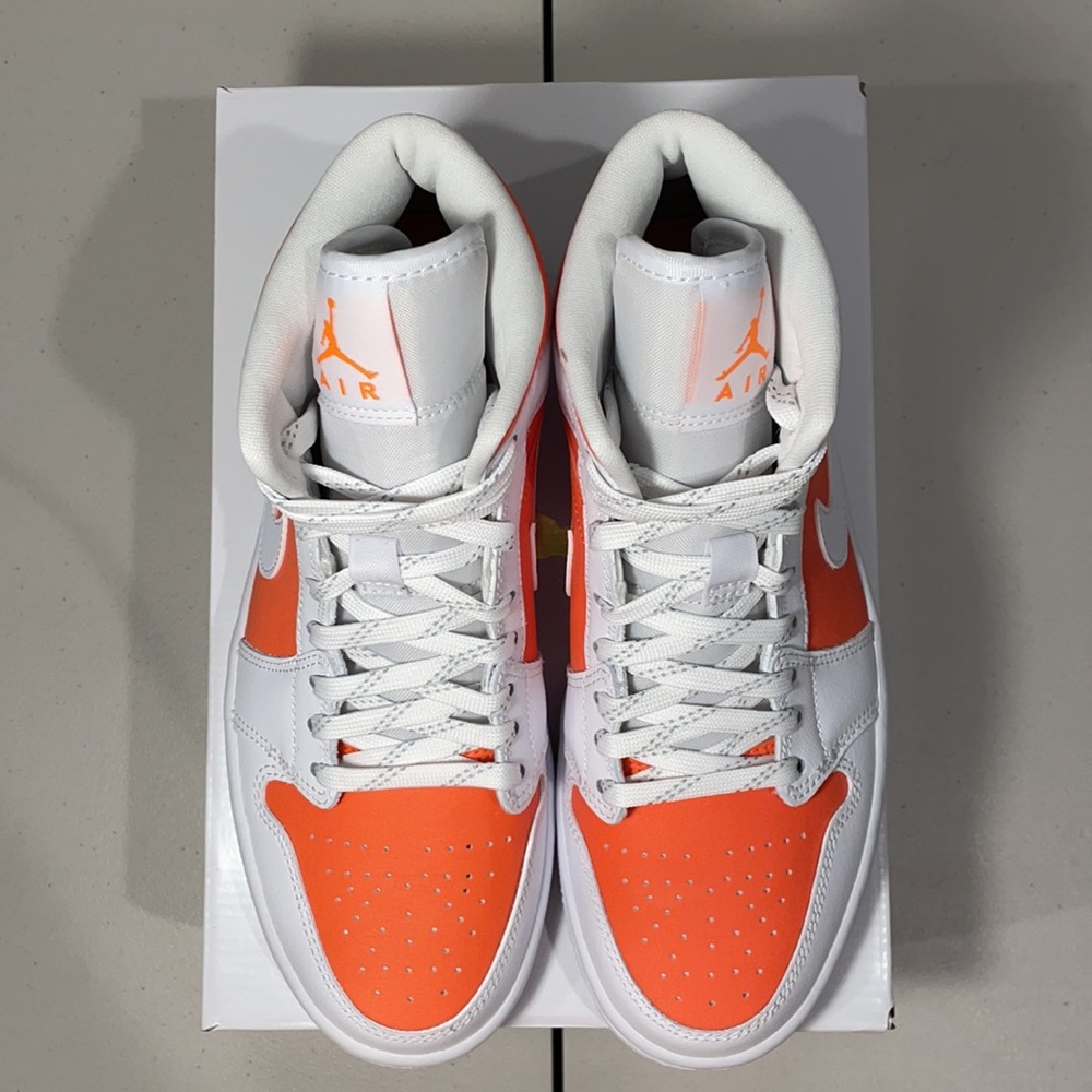 NEW Jordan 1 Mid Citrus Orange - Picture 6 of 9